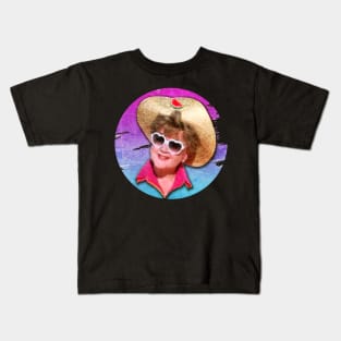 Jessica Fletcher- Retro Brush Paint Kids T-Shirt